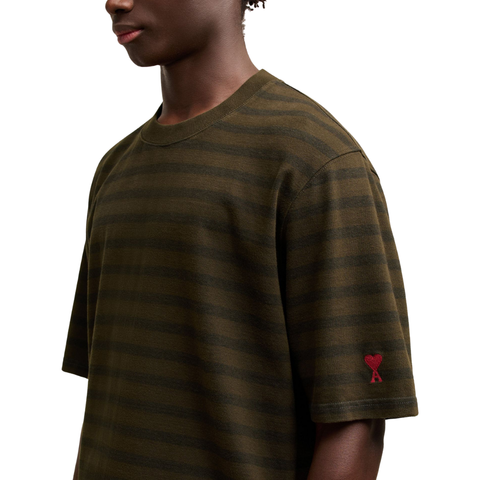Ami Paris Tshirt Rayas Café