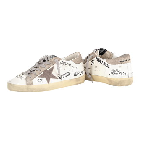Golden Goose Superstar Taupe Graffiti