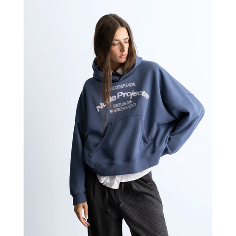 Nude Project Liberty Boxy Hoodie Blue
