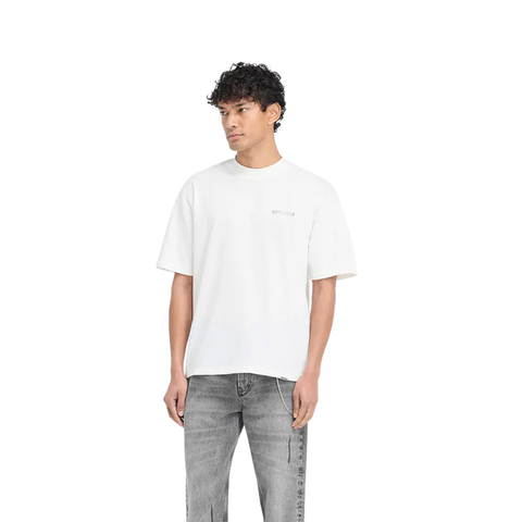 Represent Logo Texto Metalizado Blanca