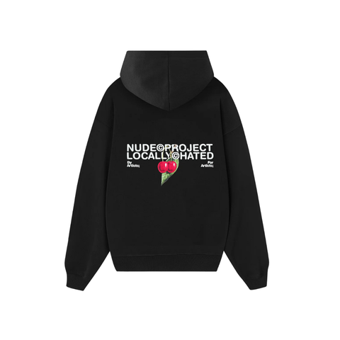 Nude Project Locally Hated Cherry Hoodie Black