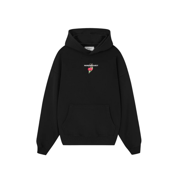 Nude Project Locally Hated Cherry Hoodie Black - vista alterna