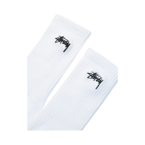 Stussy Stock Crew Sock - White