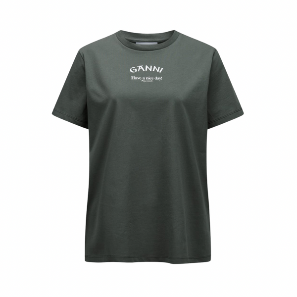 Ganni Tee Green