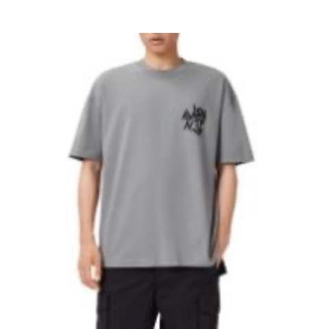 Allsaints Orlando Crew Tee Grey