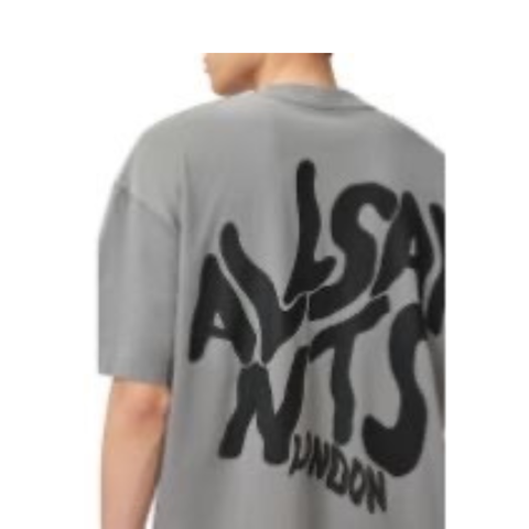 Allsaints Orlando Crew Tee Grey