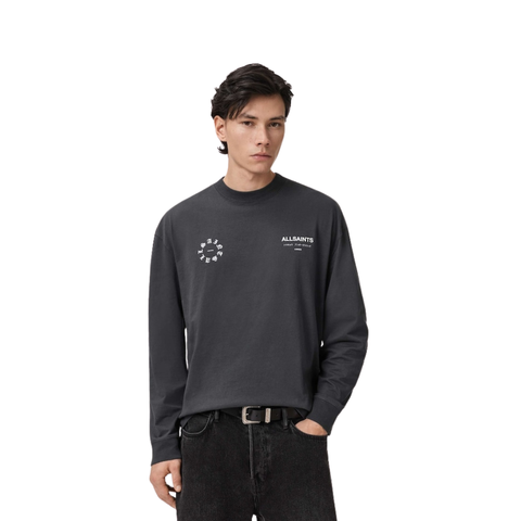 Allsaints Kindred Crew Ls Tee Grey