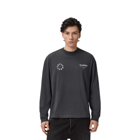 Allsaints Kindred Crew Ls Tee Grey