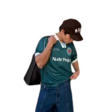 Nude Project Basic Football Tee Green